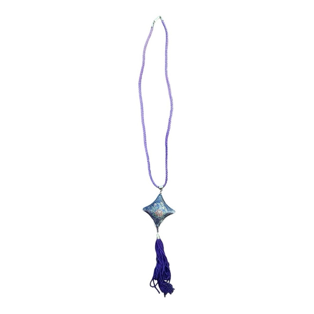 Cloisonne Pendant With Tassel